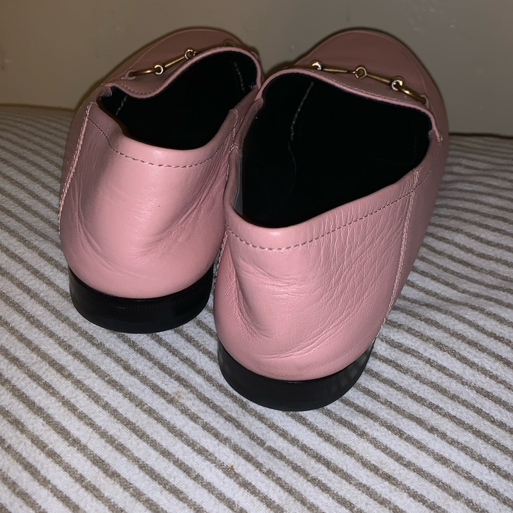 Gucci Made in Italy Lambskin Womens Brixton Horsebit Loafers 39 Perfect Pink - Picture 5 of 10